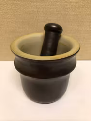 MORTEL MED STÖT, stengods, Höganäs Keramik, Sweden.