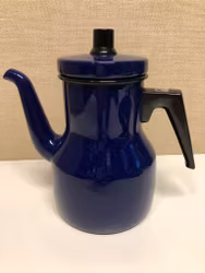 SIGURD PERSSON, KAFFEKANNA, emaljerad metall, Kockums, 1960/70-tal.