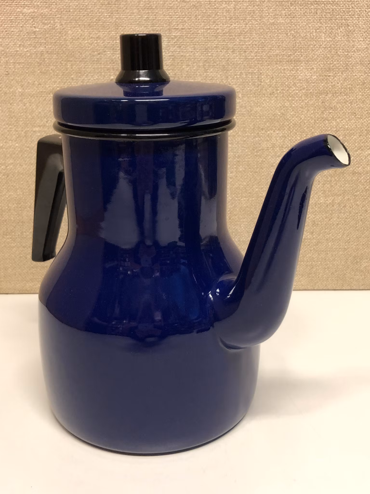 SIGURD PERSSON, KAFFEKANNA, emaljerad metall, Kockums, 1960/70-tal.