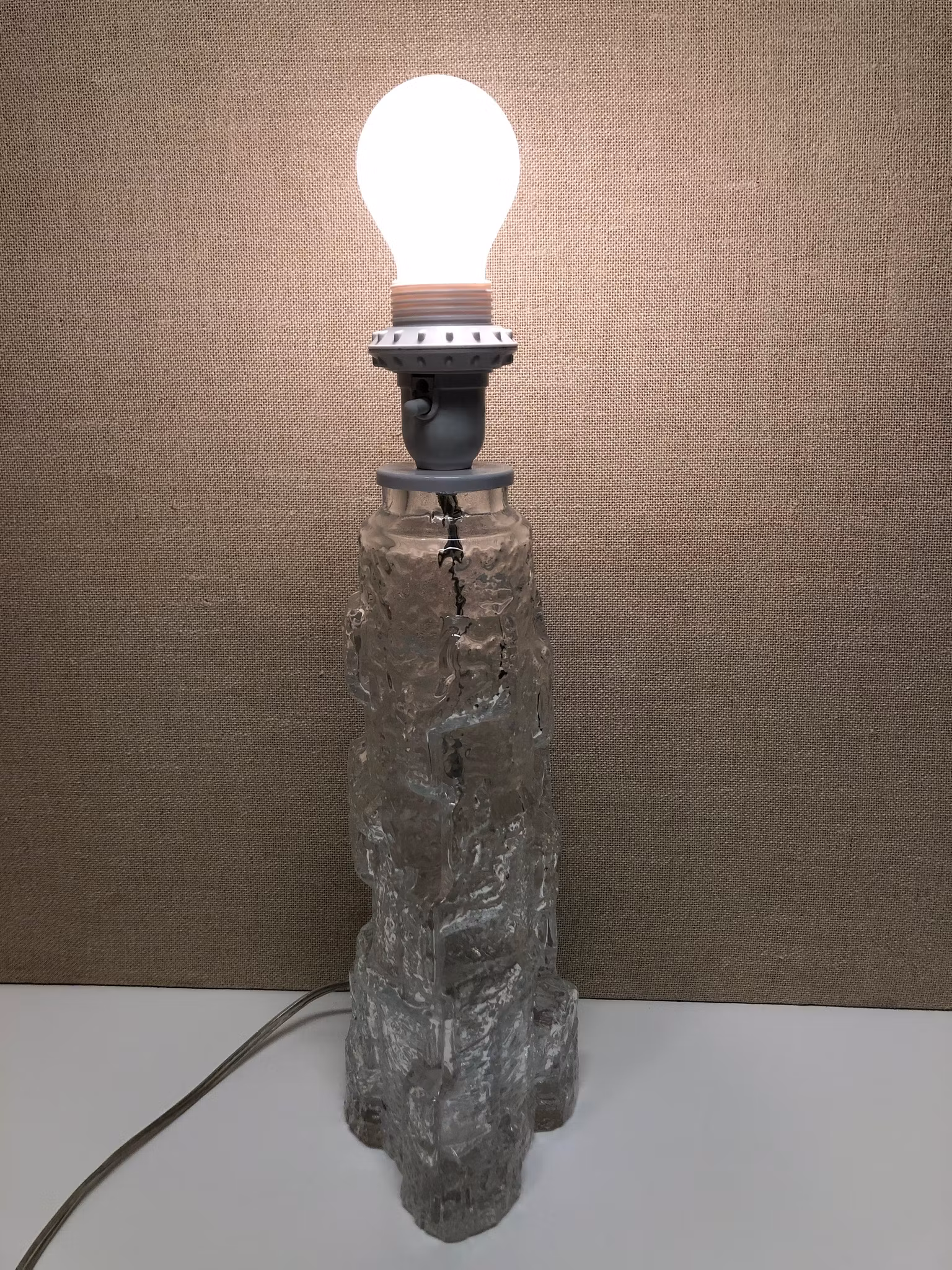 BORDSLAMPA, glas, Rejmyre, 1960/70-tal.
