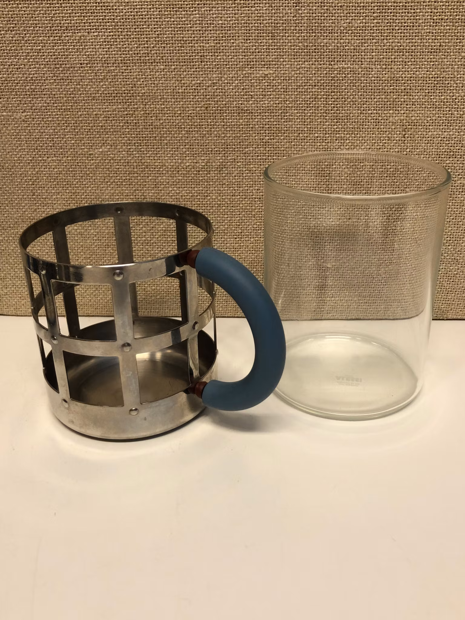 MICHEL GRAVES. Temuggar 6 st. glas/metall, Alessi, Italy.