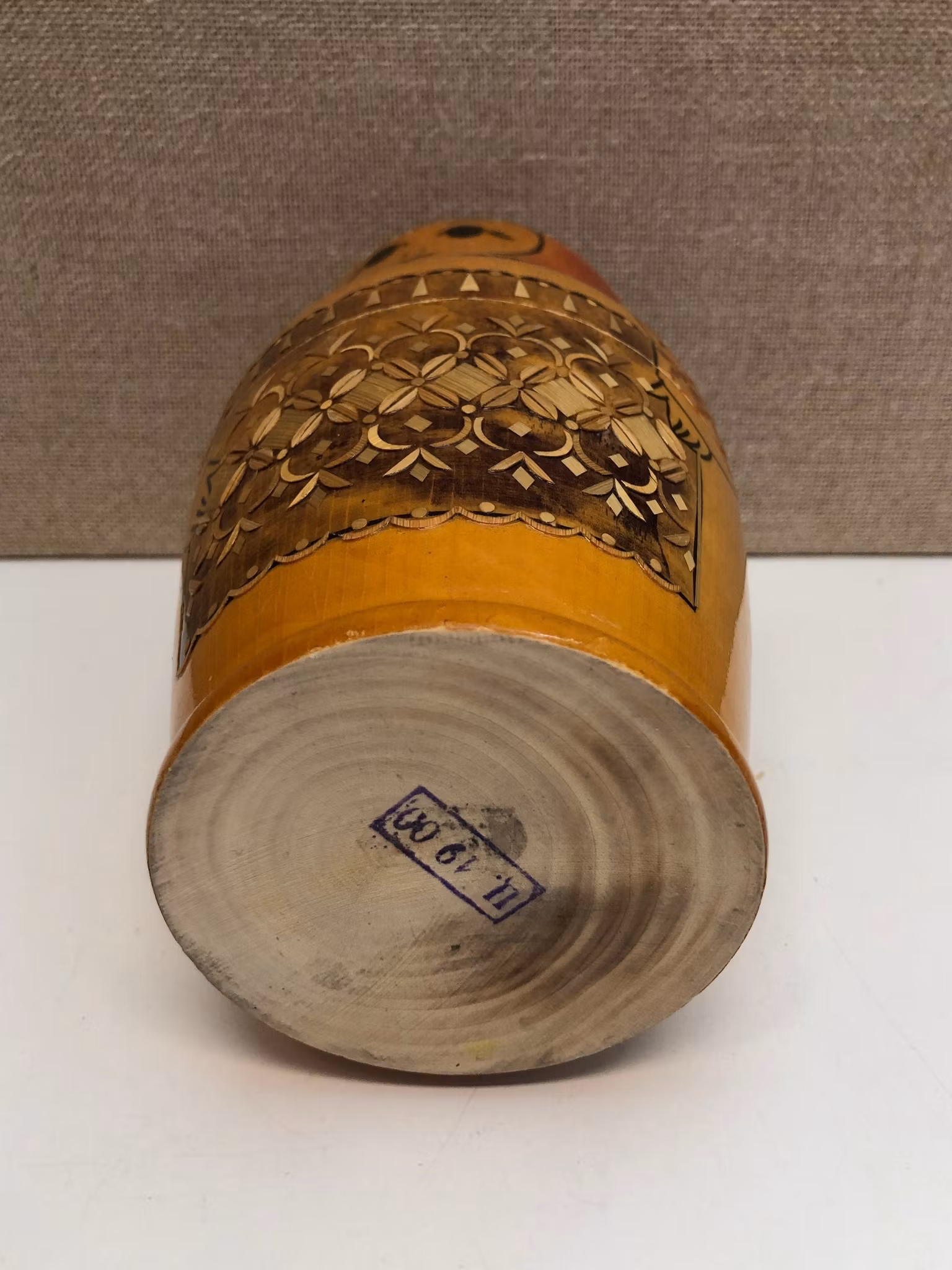 BABUSHKA, Vintage Nesting doll, rysk docka, 11 delar, trä. 1970-80-tal.