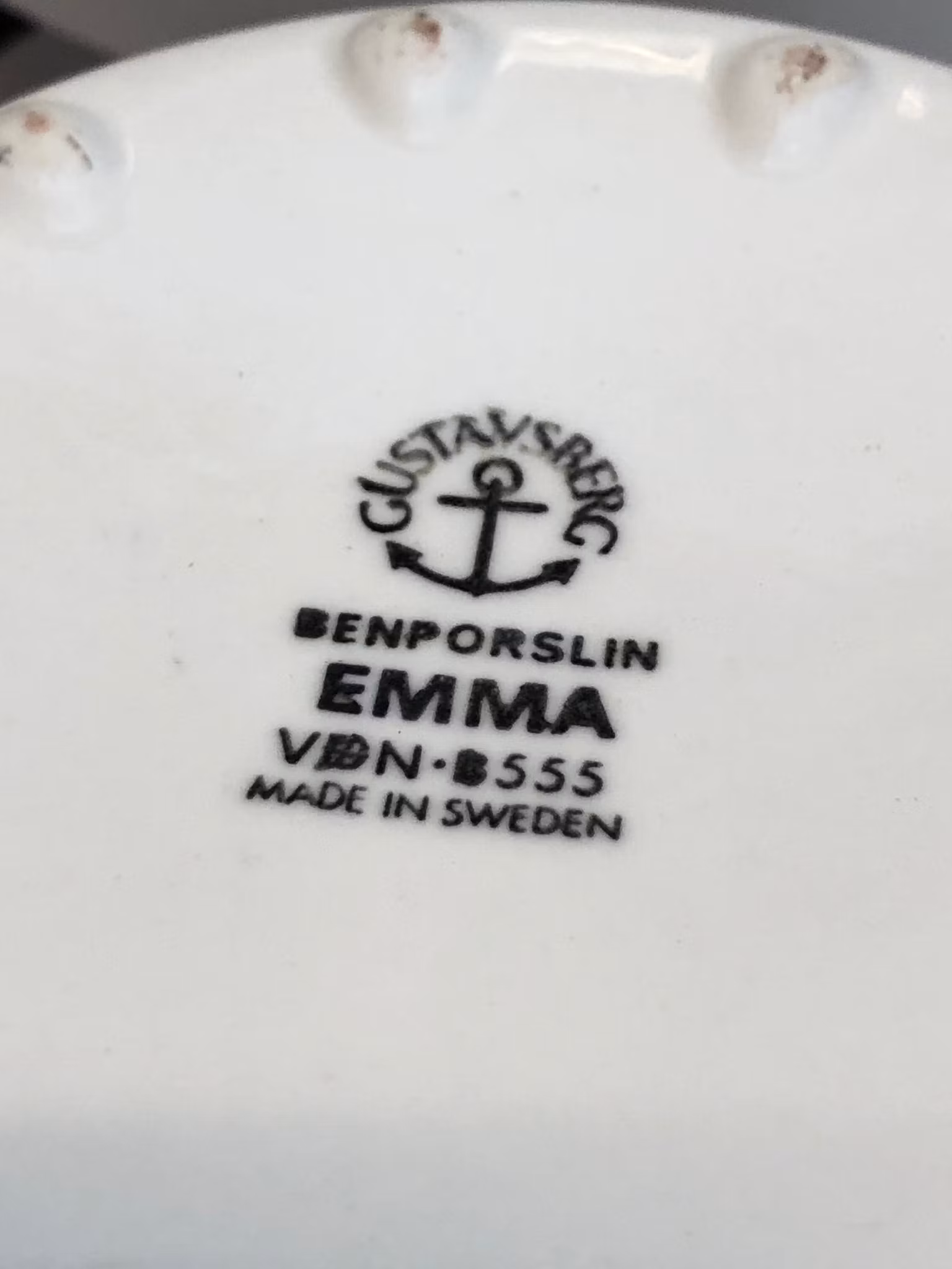 POUL HOFF. Tekopp med fat, benporslin,"Emma", Gustavsberg.