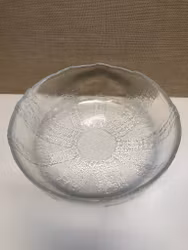 BOWL, glass, Lindshammar, second half of the 20th century.