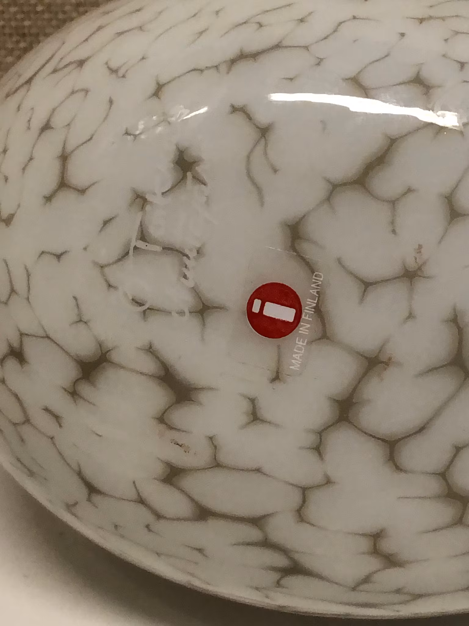 OIVA TOIKKA. Ripa, glas, signerad, Iittala/Nuutajärvi, Finland.