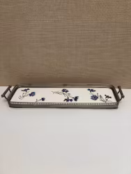 BRICKA, porslin/metall, jugend, 1900-talets början.