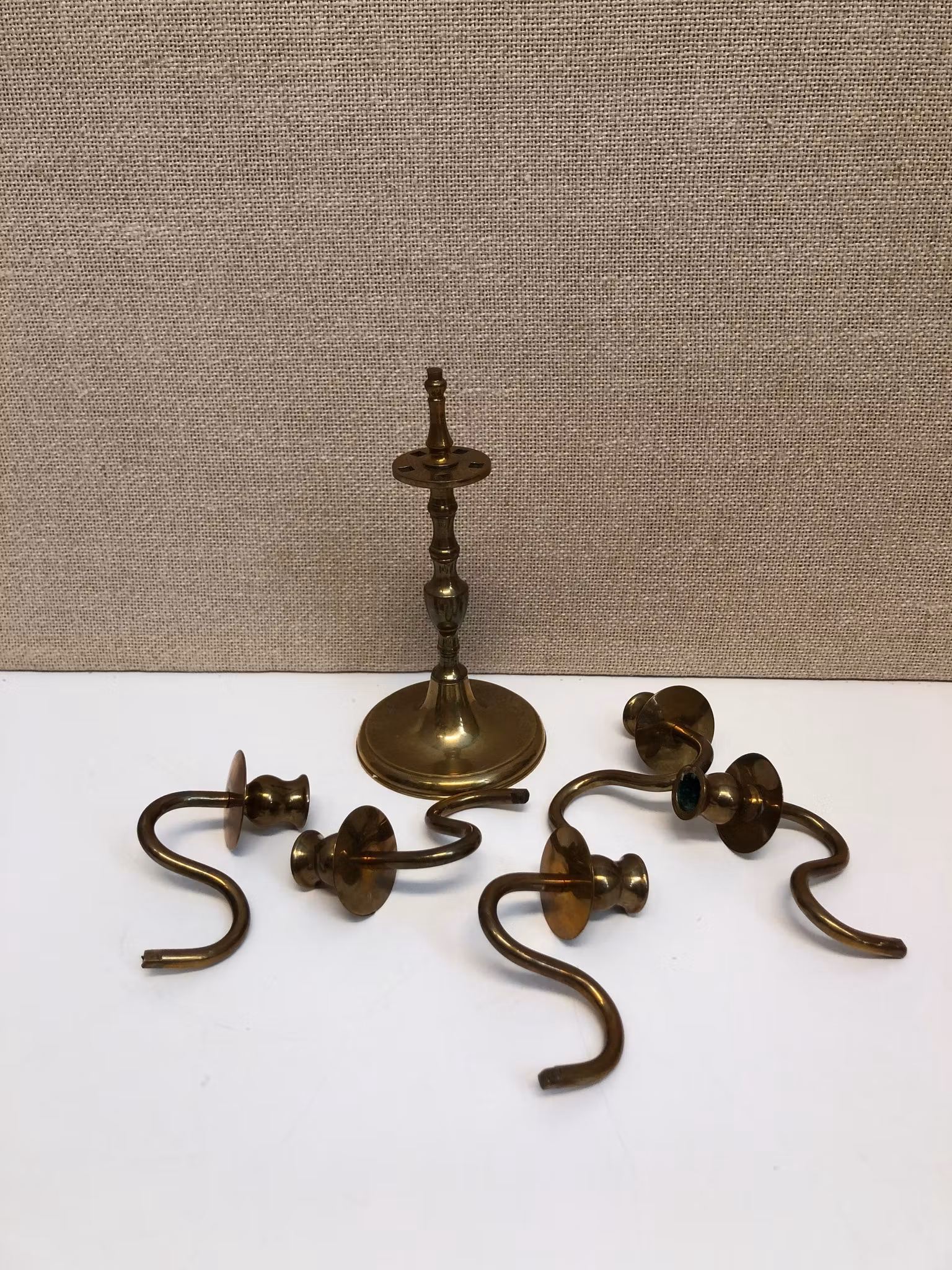 KANDELABER, mässing, "mindre modell", 1900-talets andra hälft.