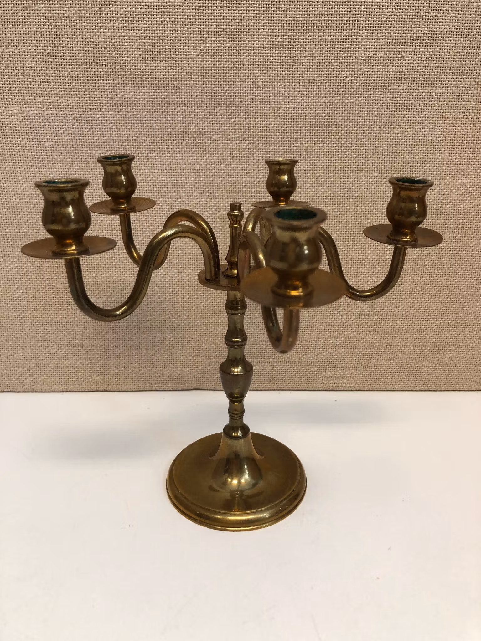 KANDELABER, mässing, "mindre modell", 1900-talets andra hälft.