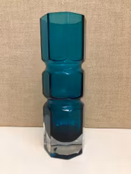 VAS, glass, octagonal shape, 1960s/70s.