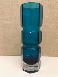 VAS, glass, octagonal shape, 1960s/70s.