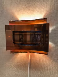 SVEND AAGE HOLM SØRENSEN. Vägglampa, koppar, Danmark, 1960/70-tal.