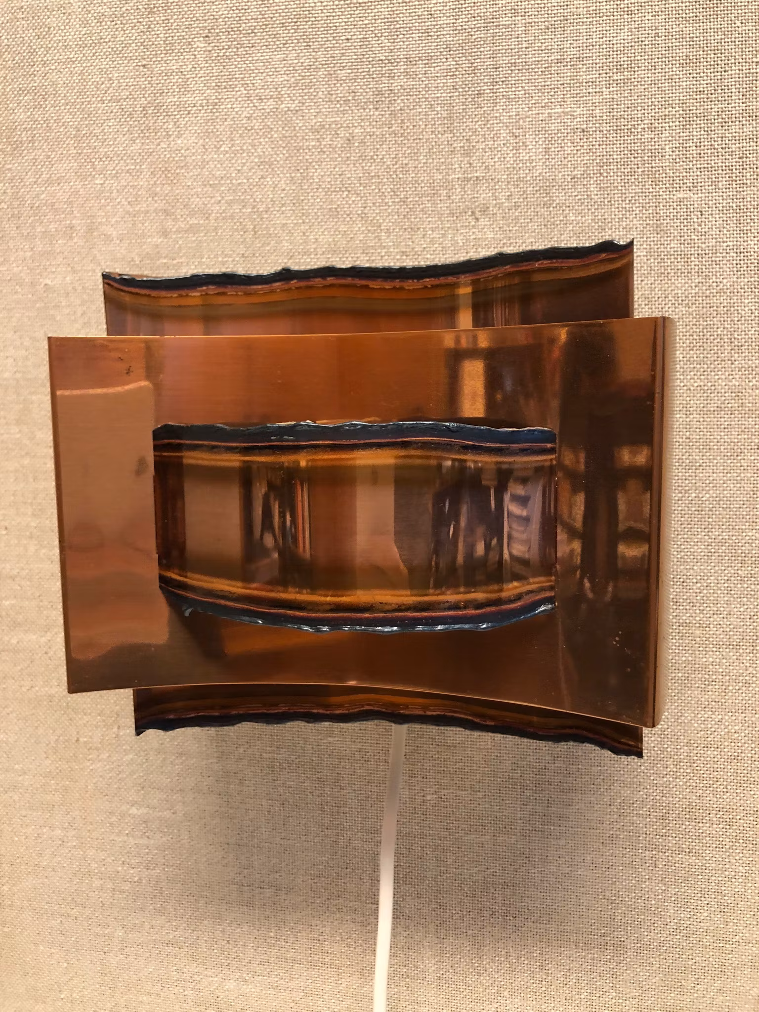 SVEND AAGE HOLM SØRENSEN. Vägglampa, koppar, Danmark, 1960/70-tal.