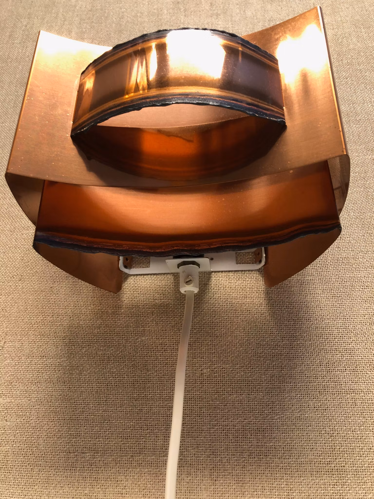 SVEND AAGE HOLM SØRENSEN. Vägglampa, koppar, Danmark, 1960/70-tal.