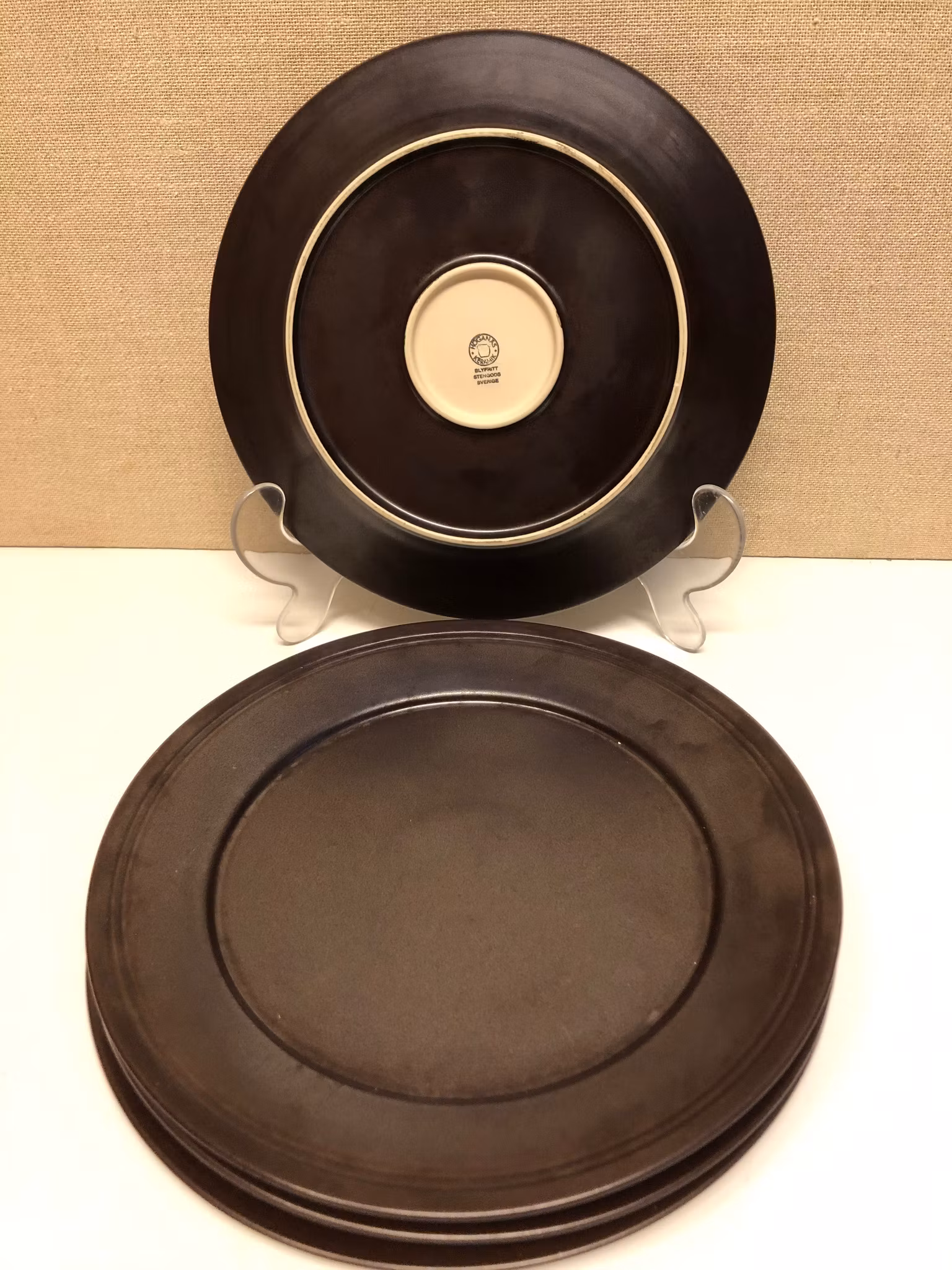 KUVERTTALLRIKAR 4 st. stengods, Höganäs Keramik, Sweden.