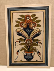 BONAD, textil, Kurbits, kopia efter Hjelt Per Persson, Jobs handtryck, Leksand.