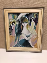 LIZ MÜLLER. Väggplacket, porslin, Rosenthal, Germany, signerad