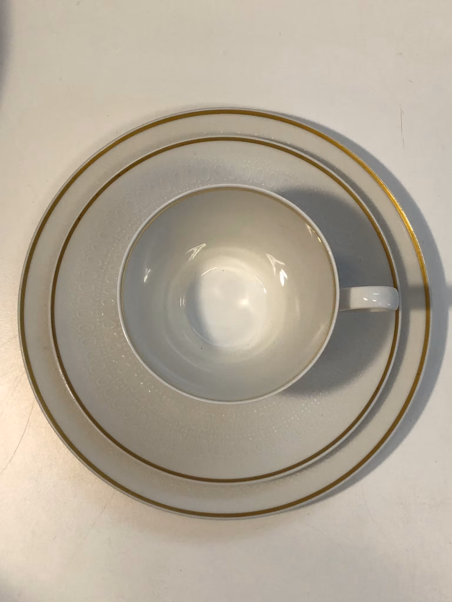 BJÖRN WIINBLAD. Kaffekopp, fat samt assiett, porslin, "Romance", Studio-Line, Rosenthal, Germany.