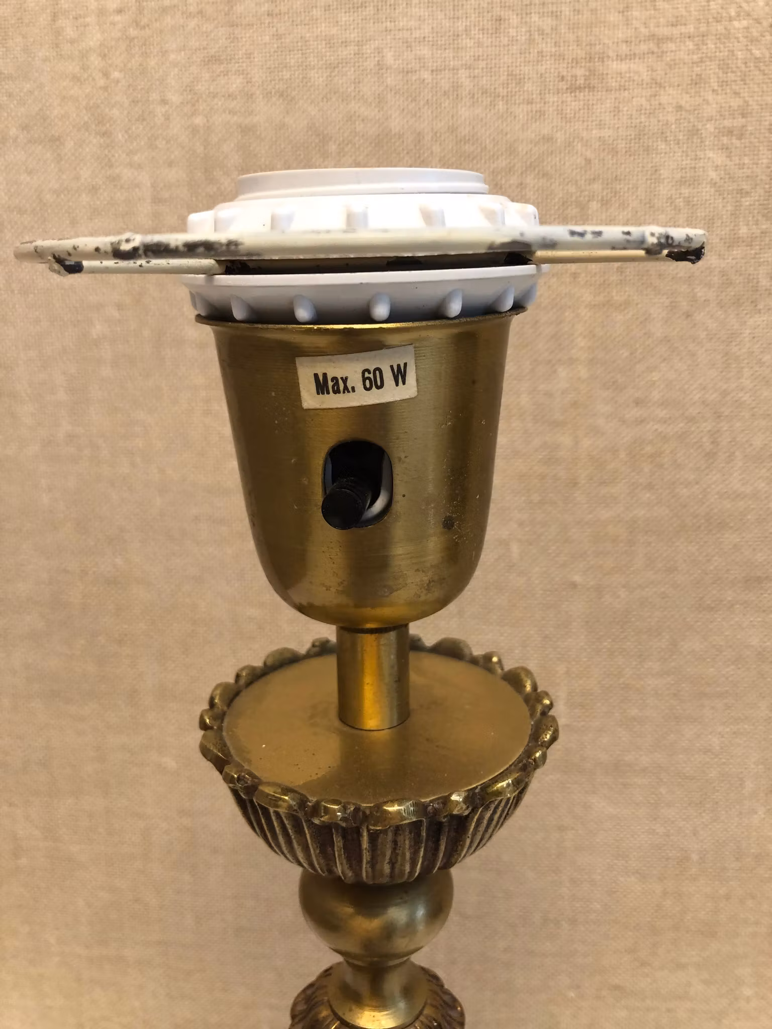 EINAR BÄCKSTRÖM. Bordslampa, modell 5656, mässing, empirestil, Malmö, 1900-tal..