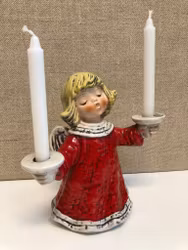 FIGURIN, porslin, ljushållare, "Ängel", Goebel, W Germany, 1975.