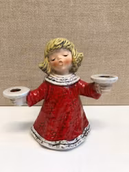 FIGURIN, porslin, ljushållare, "Ängel", Goebel, W Germany, 1975.