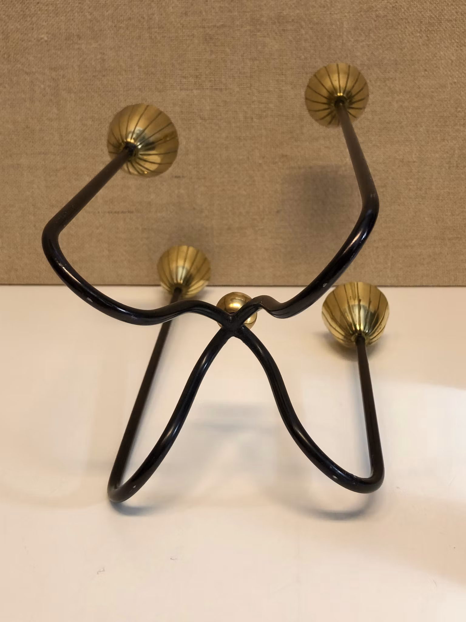 GUNNAR ANDER. Ljusstake, metall/mässing, Ystad Metall. 1950-60-tal