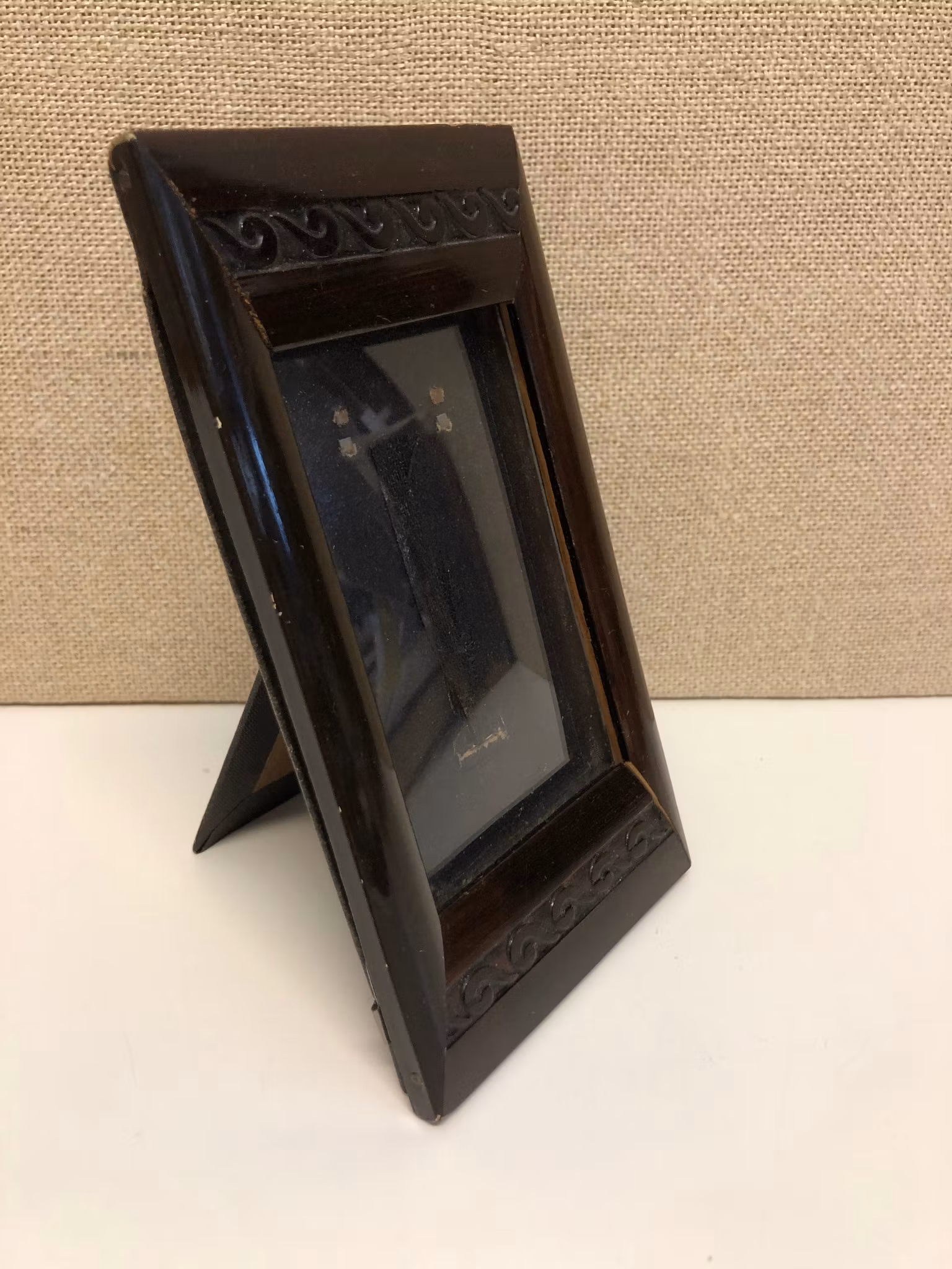 FOTOGRAFIRAM, trä/glas, 1900-talets början.