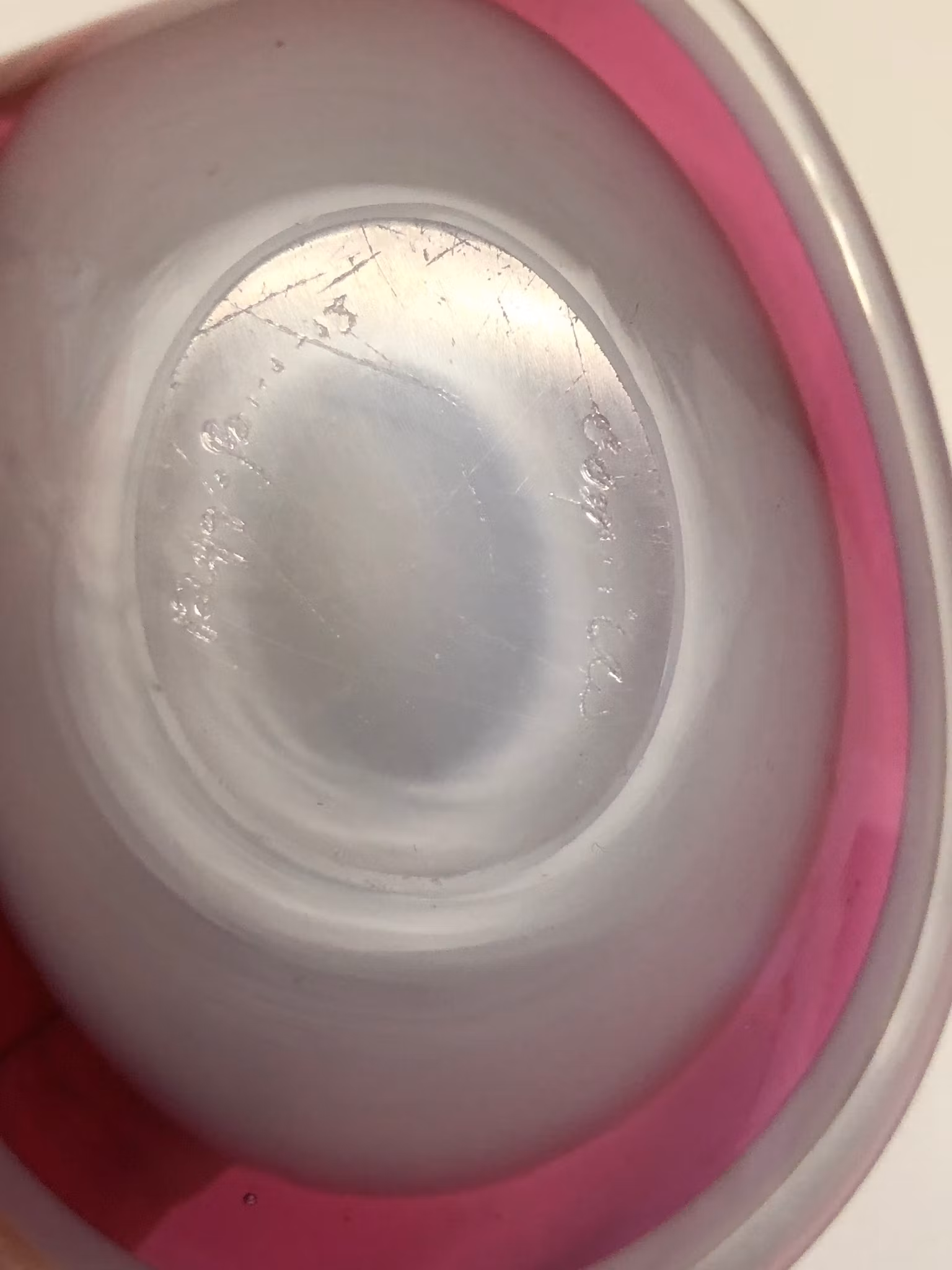 POUL KEDELV. Skål, glas, "Coquille", Flygfors, signerad.