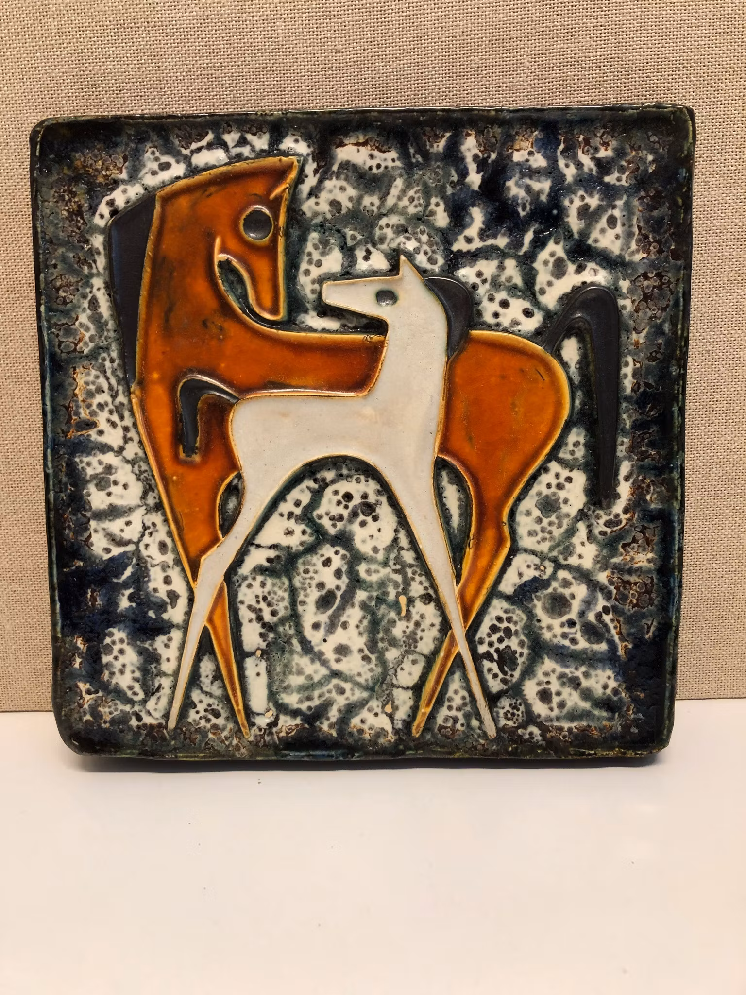 HELMUT SCHÄFFENACKER. Väggrelief, keramik, 1900-talets andra hälft.