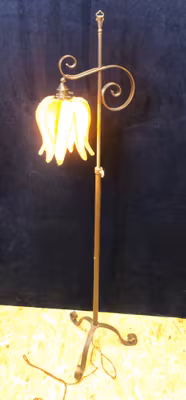 FLOOR LAMP, wrought iron, 1920s/30s