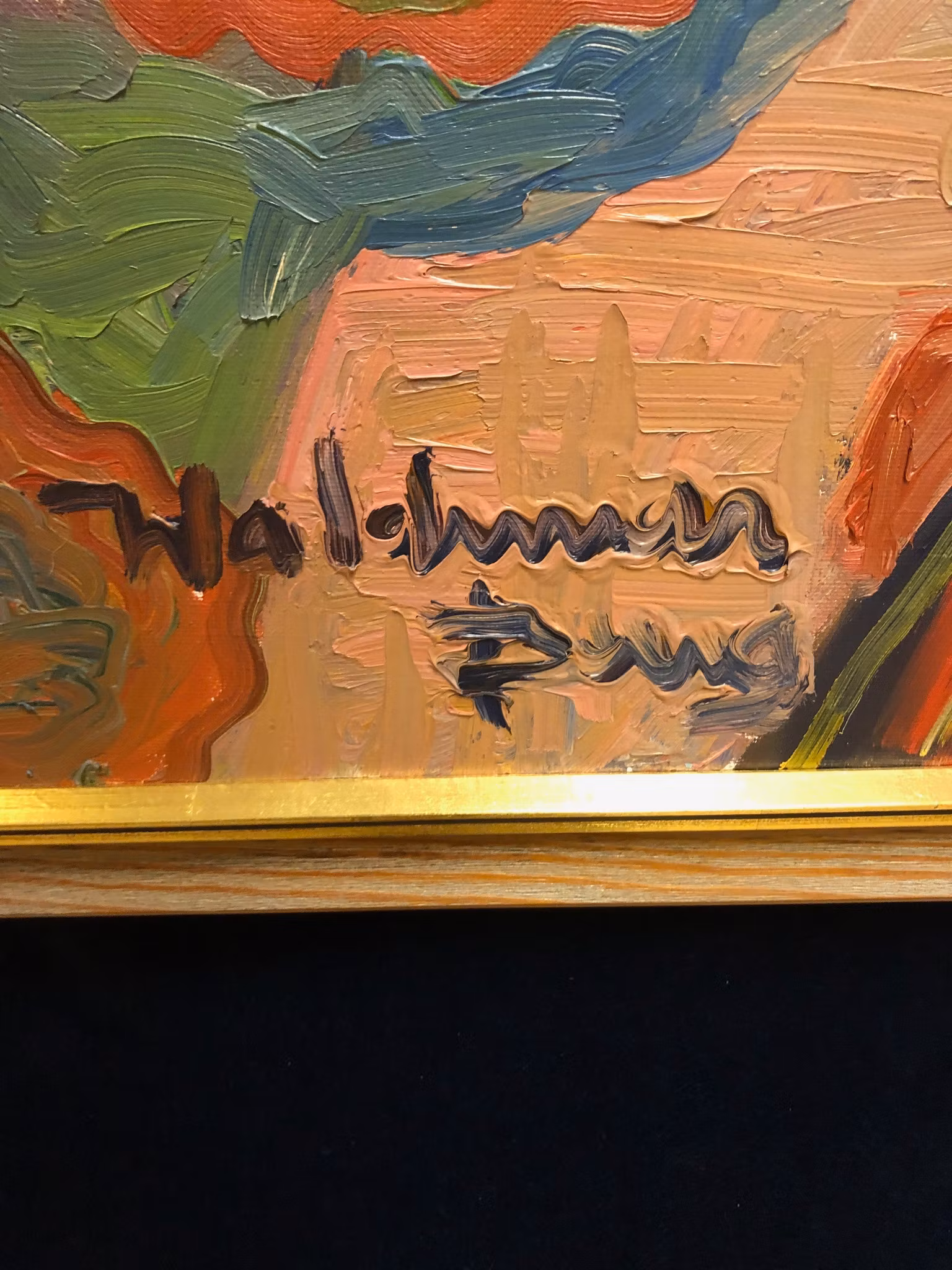 WALDEMAR BERG. "Koppar smeder", olja på duk, signerad och daterad Tunis1975.