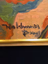 WALDEMAR BERG. "Koppar smeder", olja på duk, signerad och daterad Tunis1975.