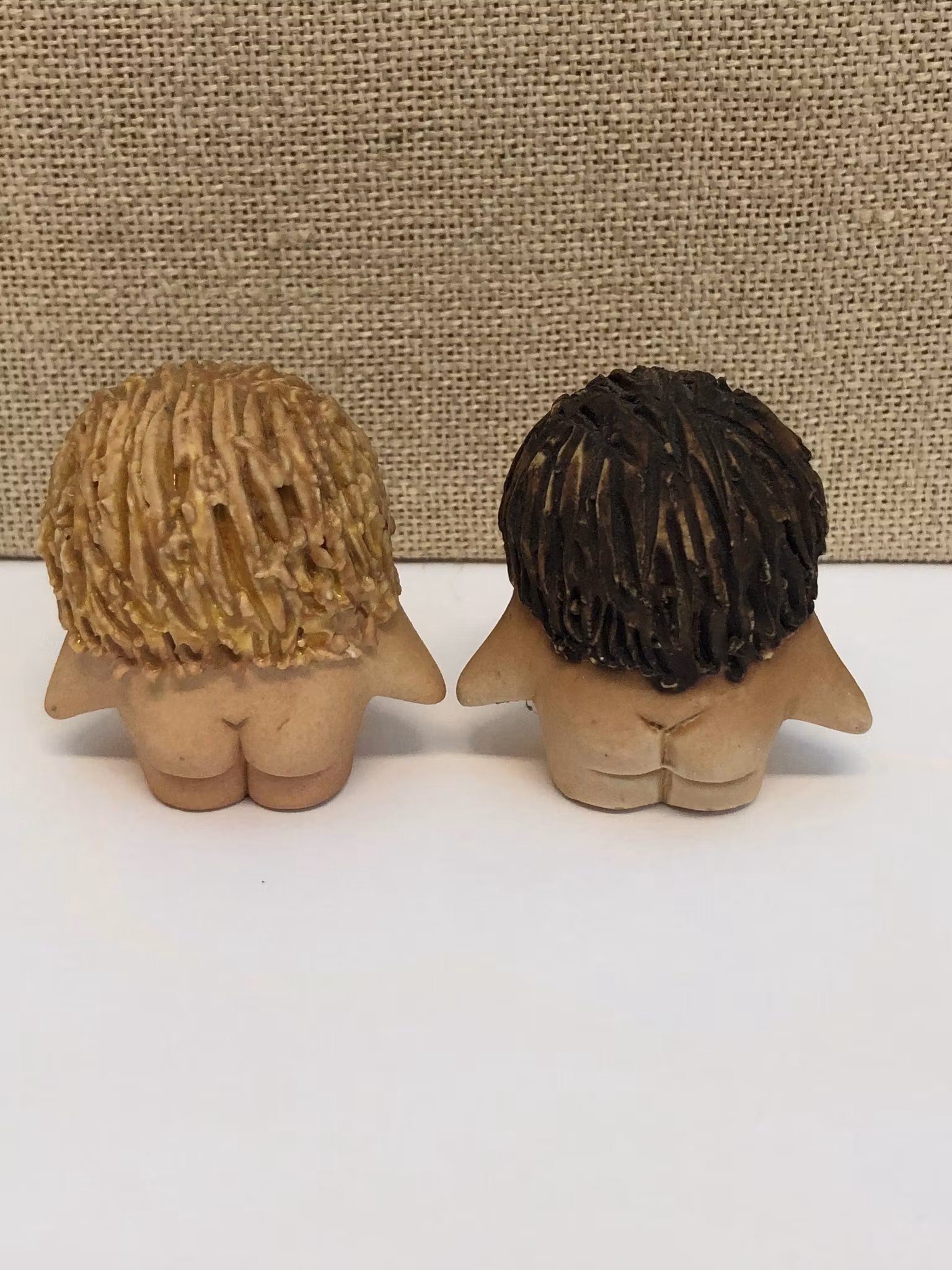 FEDERICO FABBRINI. Figuriner, Eva och Adam, keramik, Italy, 1900-talets sista kvartal.