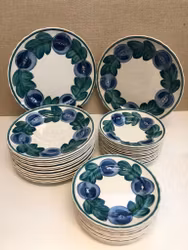 DINING SERVICE 32 pieces, stoneware, "Simpsons Copenhagen", England, last quarter of the 20th century.