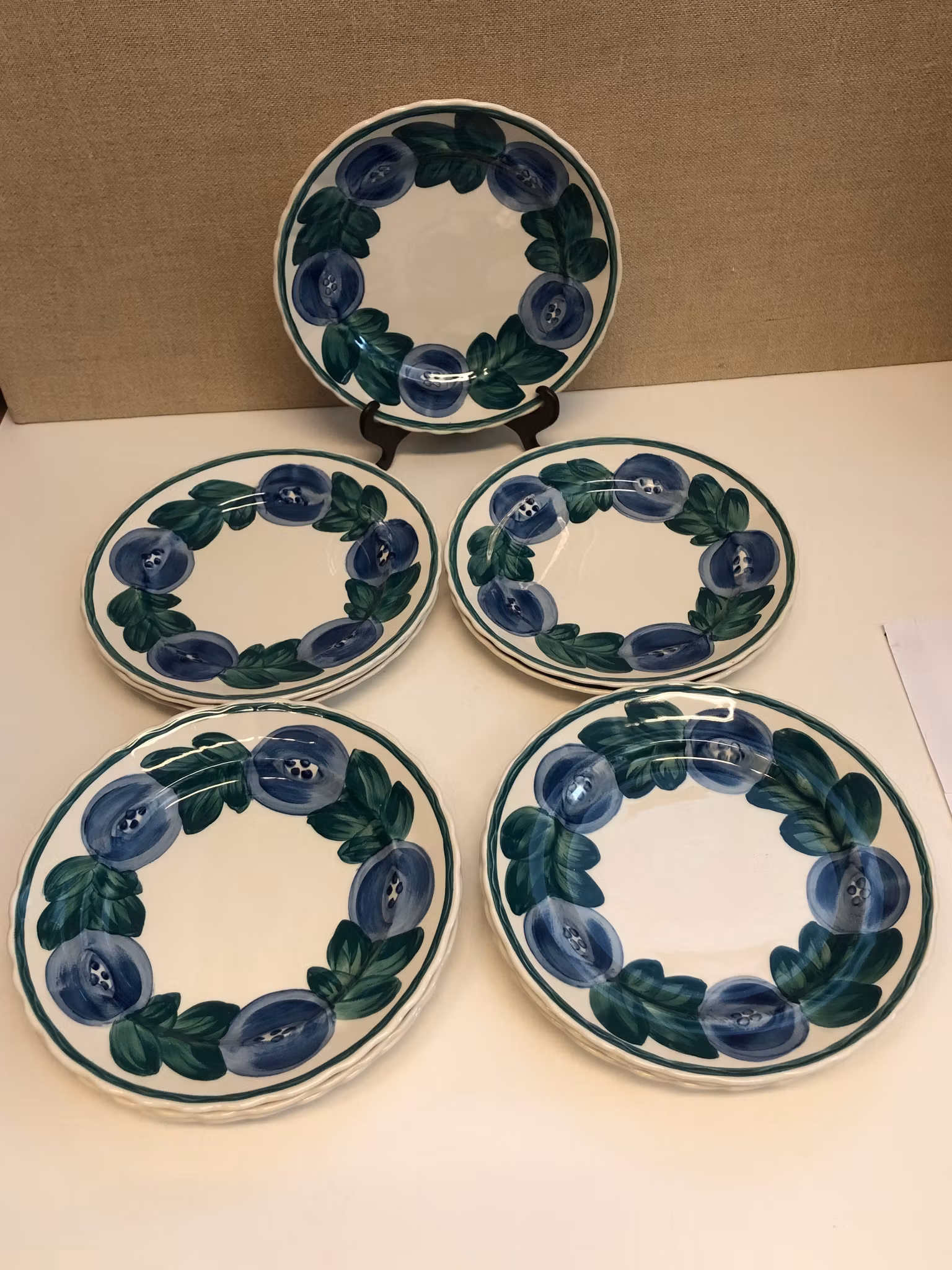 MATSERVIS 32 delar, stengods,  "Simpsons Copenhagen”, England 1900-tals sista kvartal.