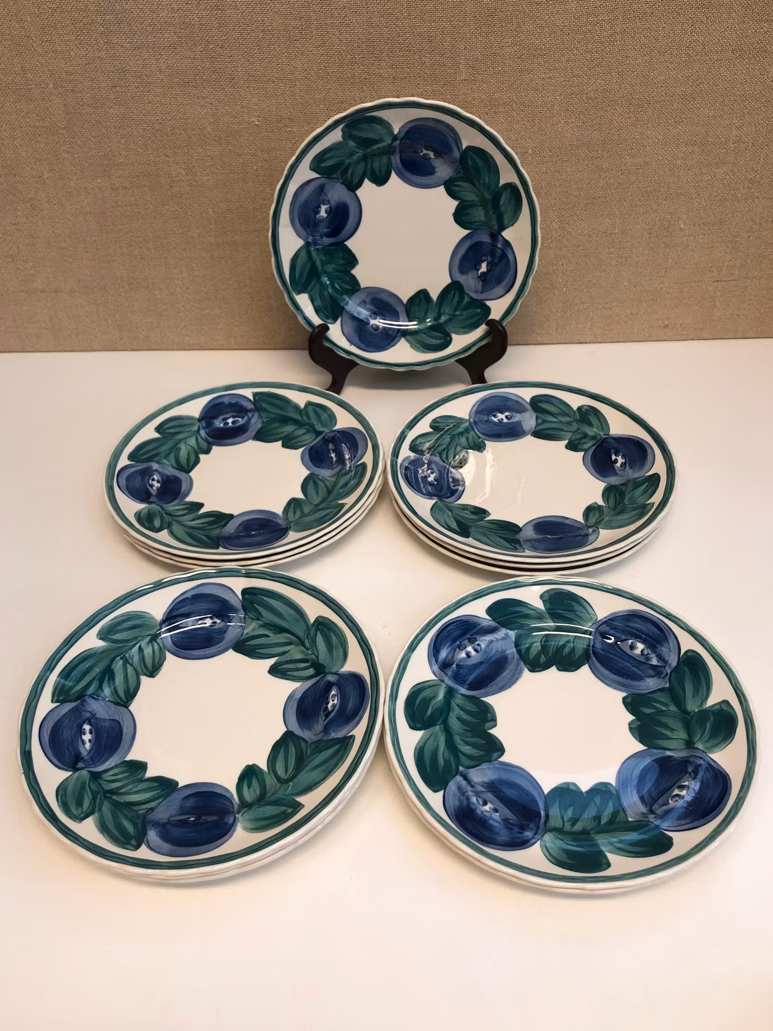 MATSERVIS 32 delar, stengods,  "Simpsons Copenhagen”, England 1900-tals sista kvartal.