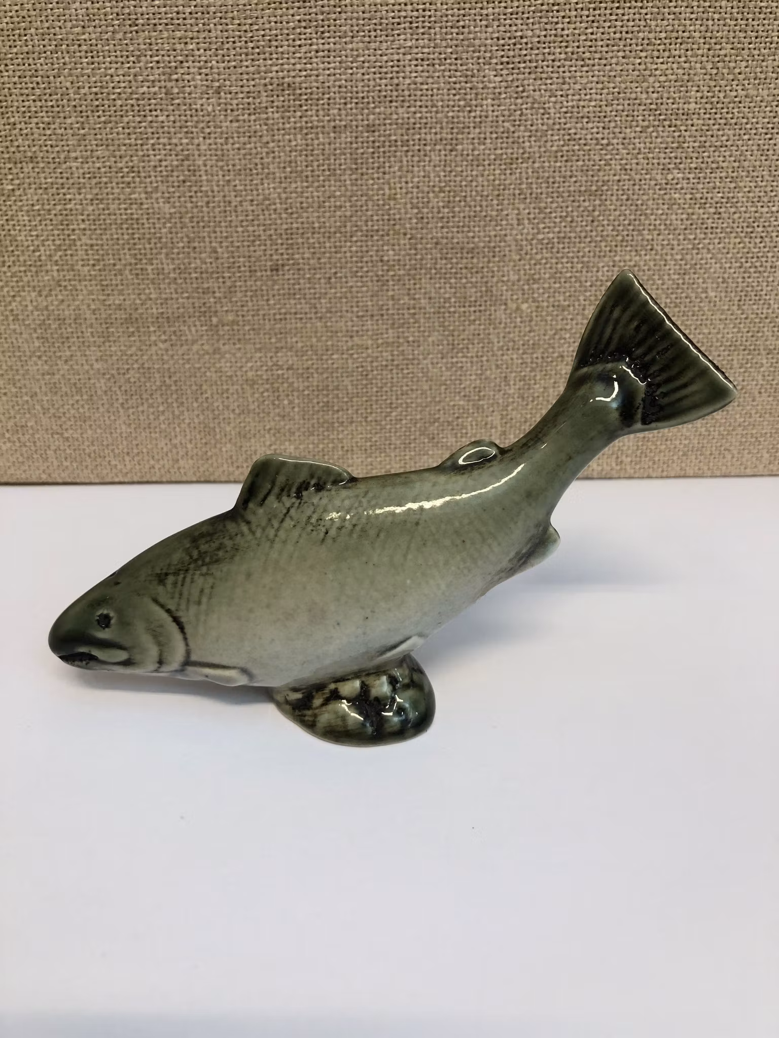 SVEN WEJSFELT. Figurin, stengods, "Lax", Gustavsberg.