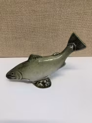 SVEN WEJSFELT. Figurin, stengods, "Lax", Gustavsberg.