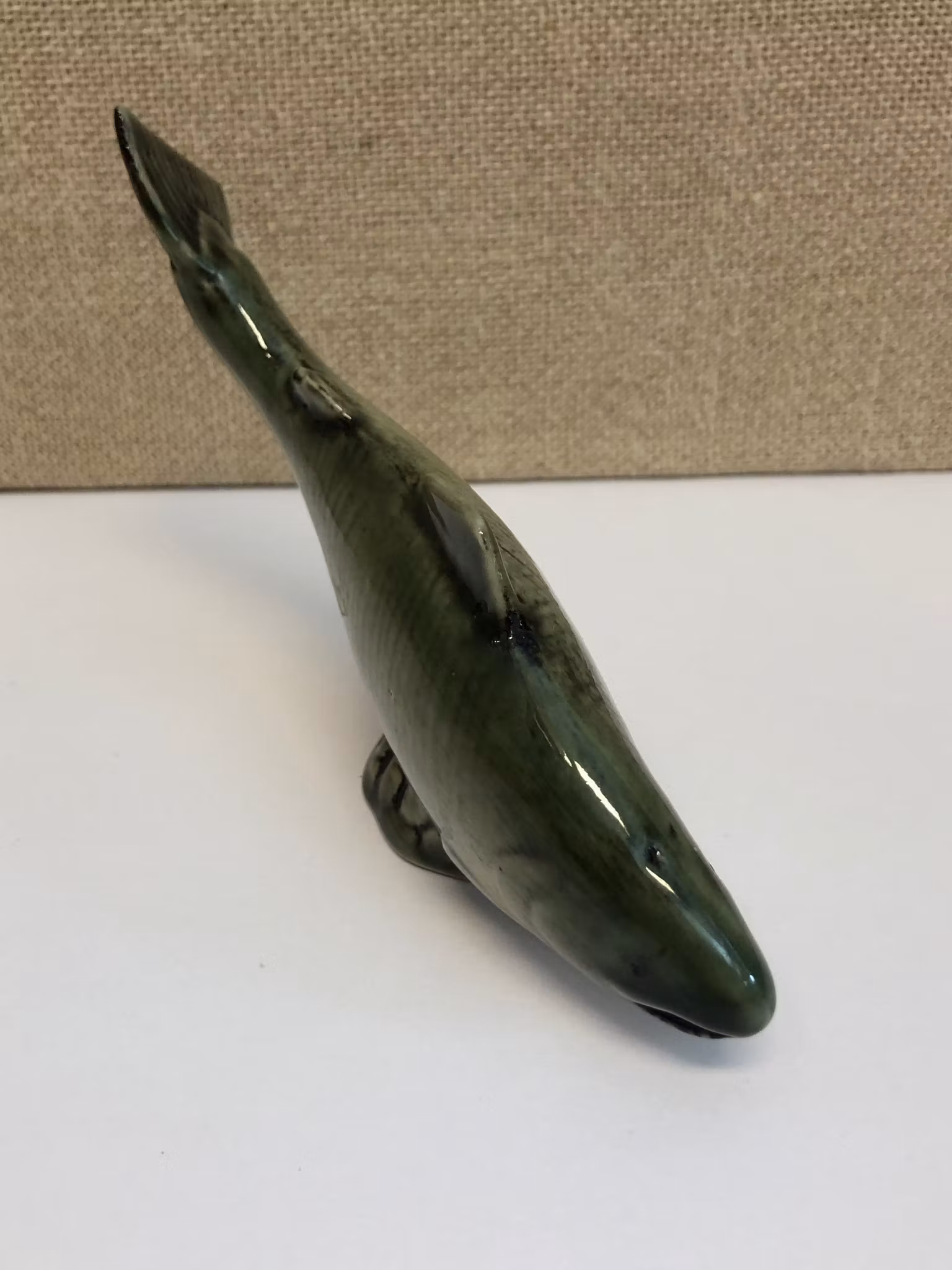 SVEN WEJSFELT. Figurin, stengods, "Lax", Gustavsberg.