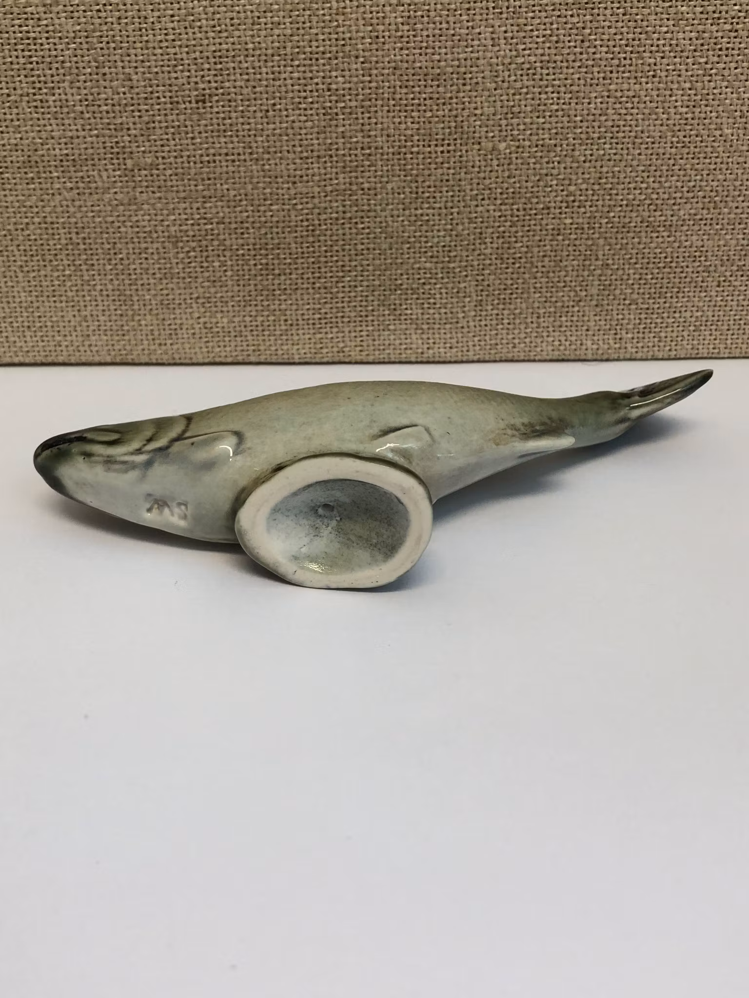 SVEN WEJSFELT. Figurin, stengods, "Lax", Gustavsberg.