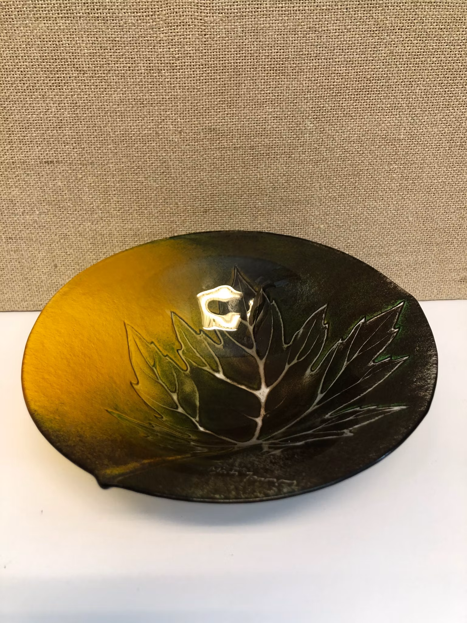 MATS JONASSON. Skål, glas, Målerås, signerad.