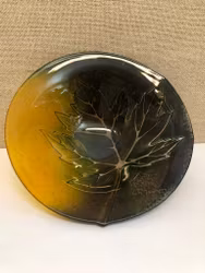 MATS JONASSON. Skål, glas, Målerås, signerad.