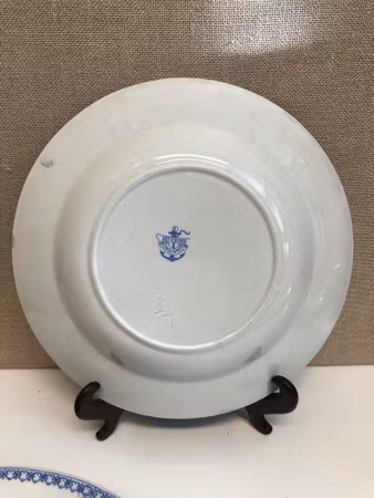 DEEP PLATES 8 pcs. porcelain, "Gothenburg", Gustavsberg, early 20th century.