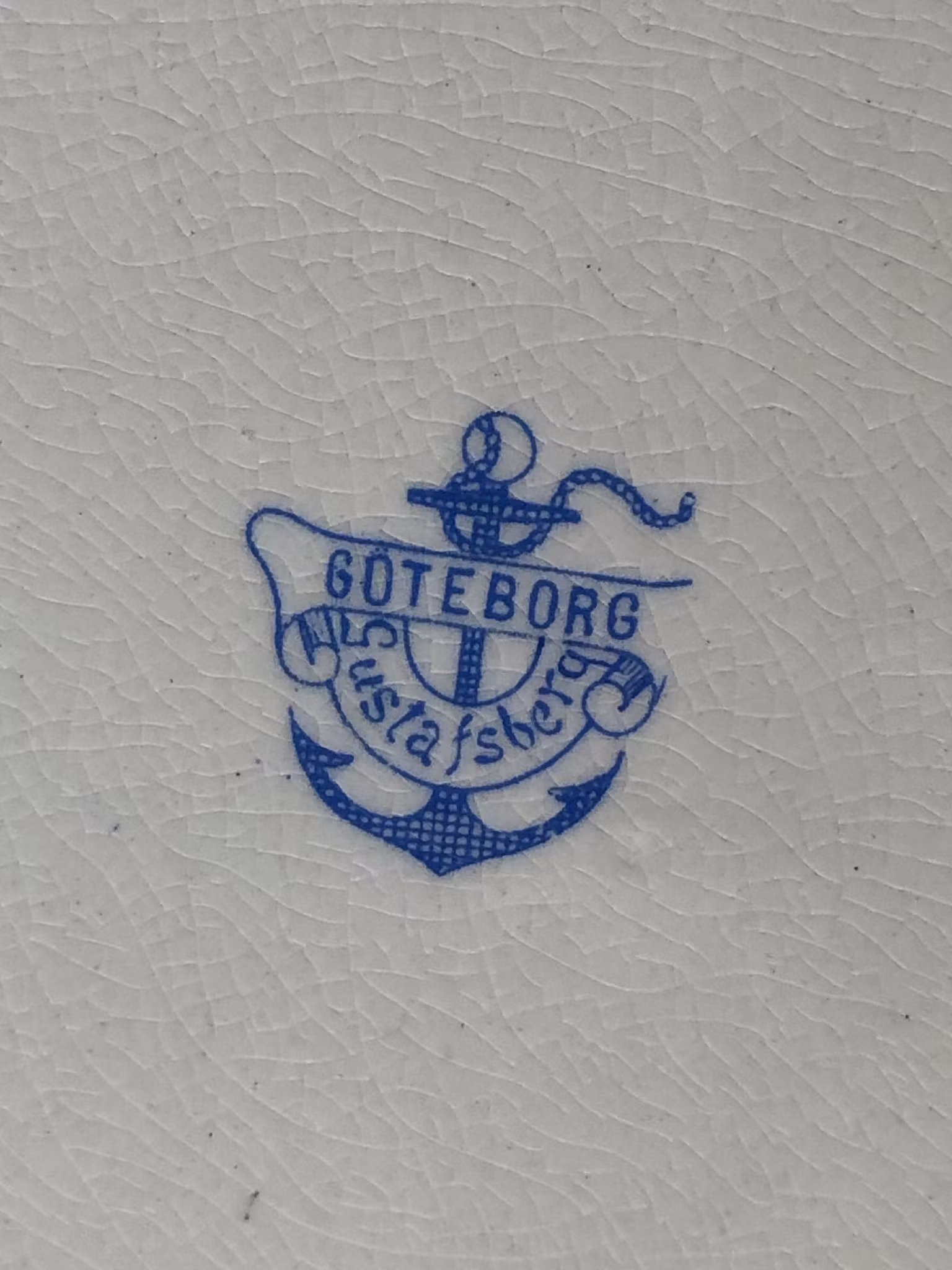 DJUPTALLRIKAR 8 st. porlin, "Göteborg", Gustavsberg 1900-talets början.