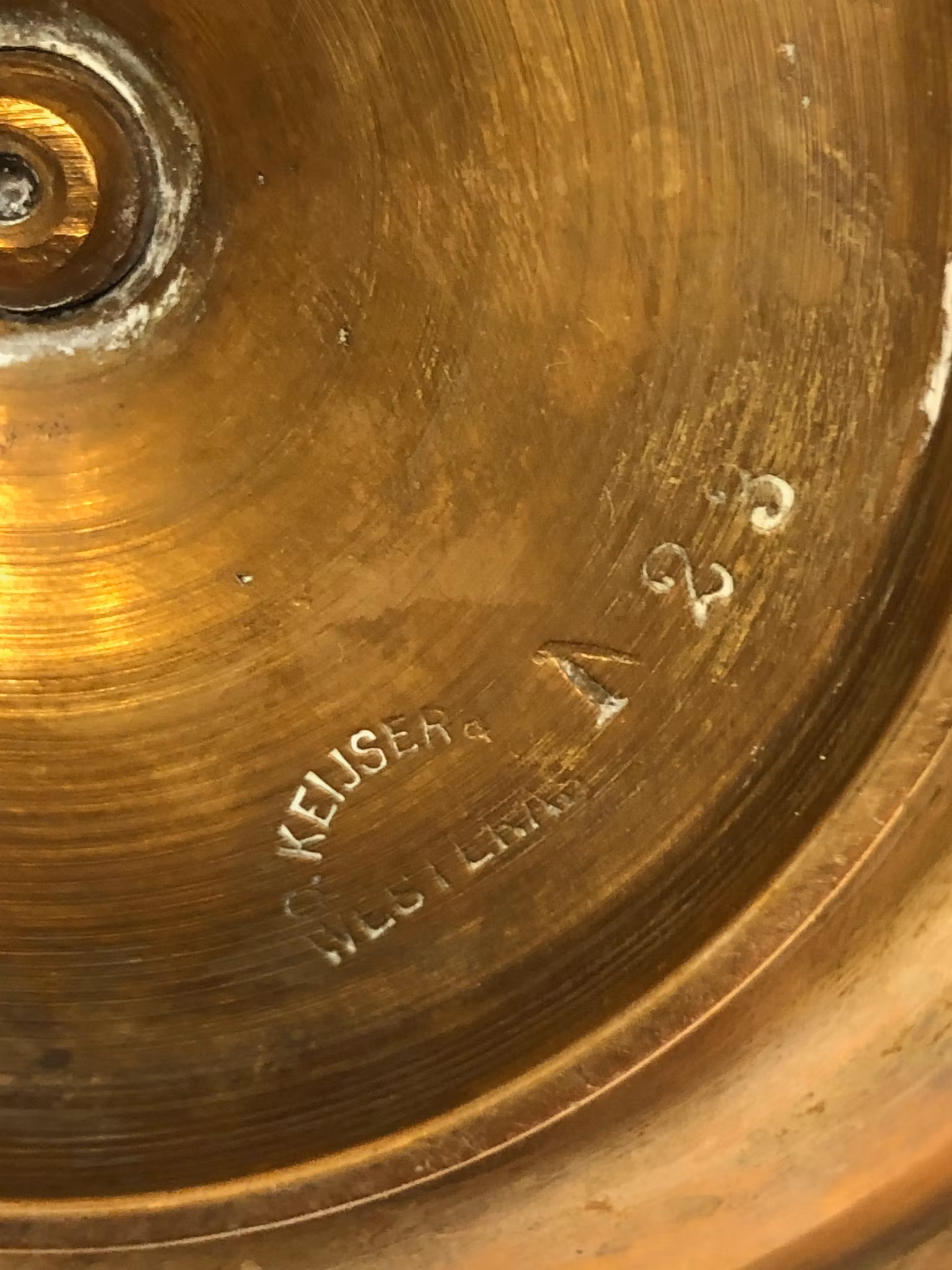 LJUSSTAKAR, ett par, mässing, C Keijser, Westerås, 18/1900-tal.