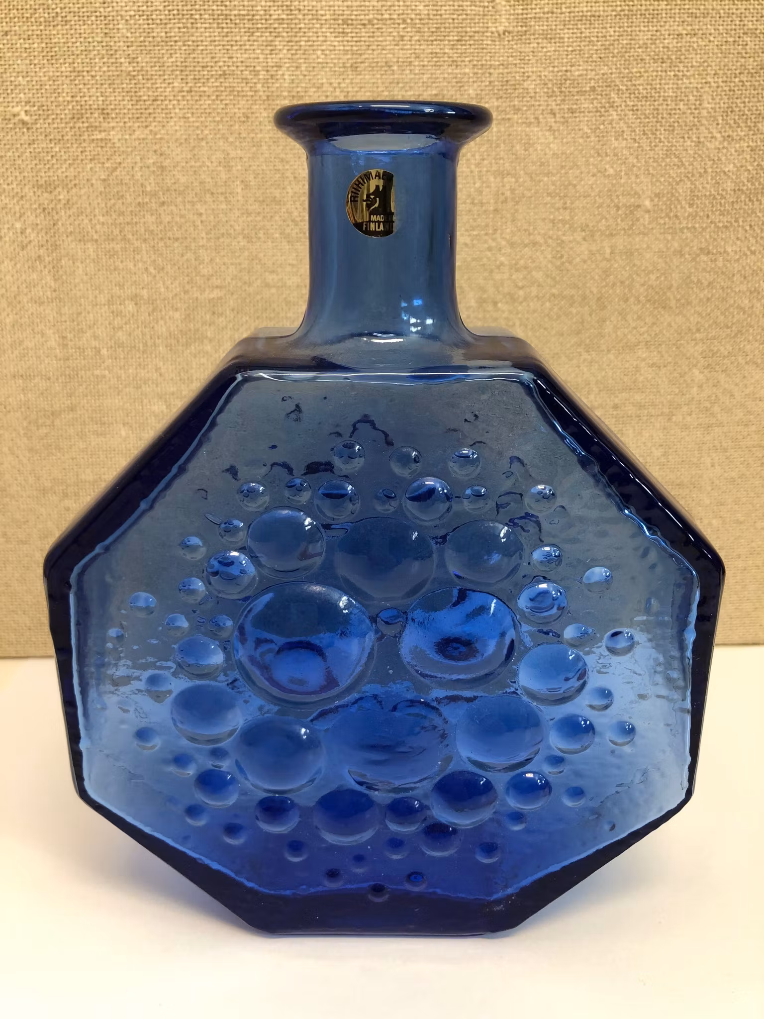 NANNY STILL. Flaska, glas, "Stella Polaris", Riihimäen Lasi, Finland.