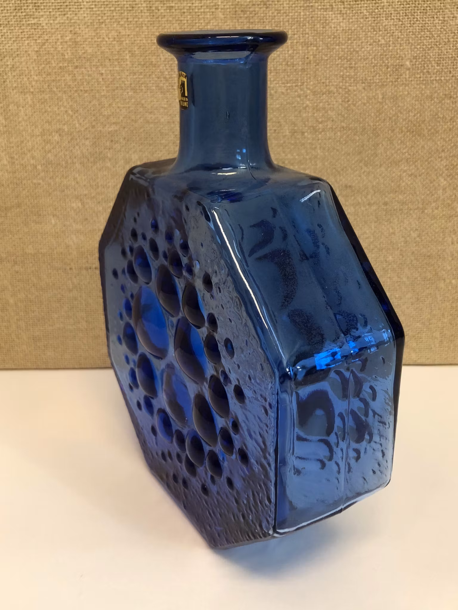 NANNY STILL. Flaska, glas, "Stella Polaris", Riihimäen Lasi, Finland.