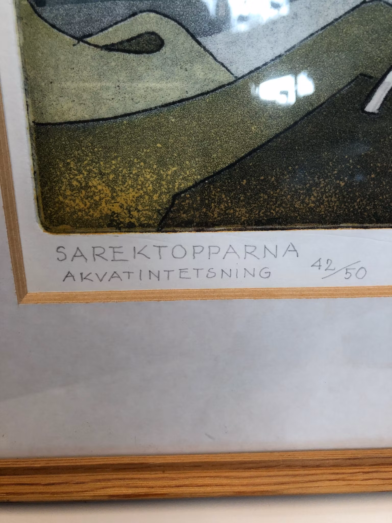 EJE ÅSBRINK. Akvatintetsning, "Sarektopparna", signerad och numrerad 42/50.