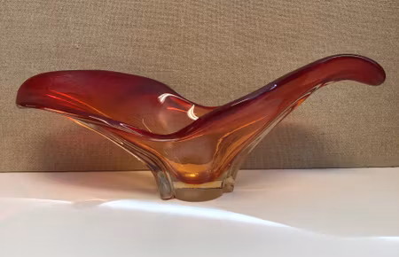 BOWL, glass, second half of the 20th century.