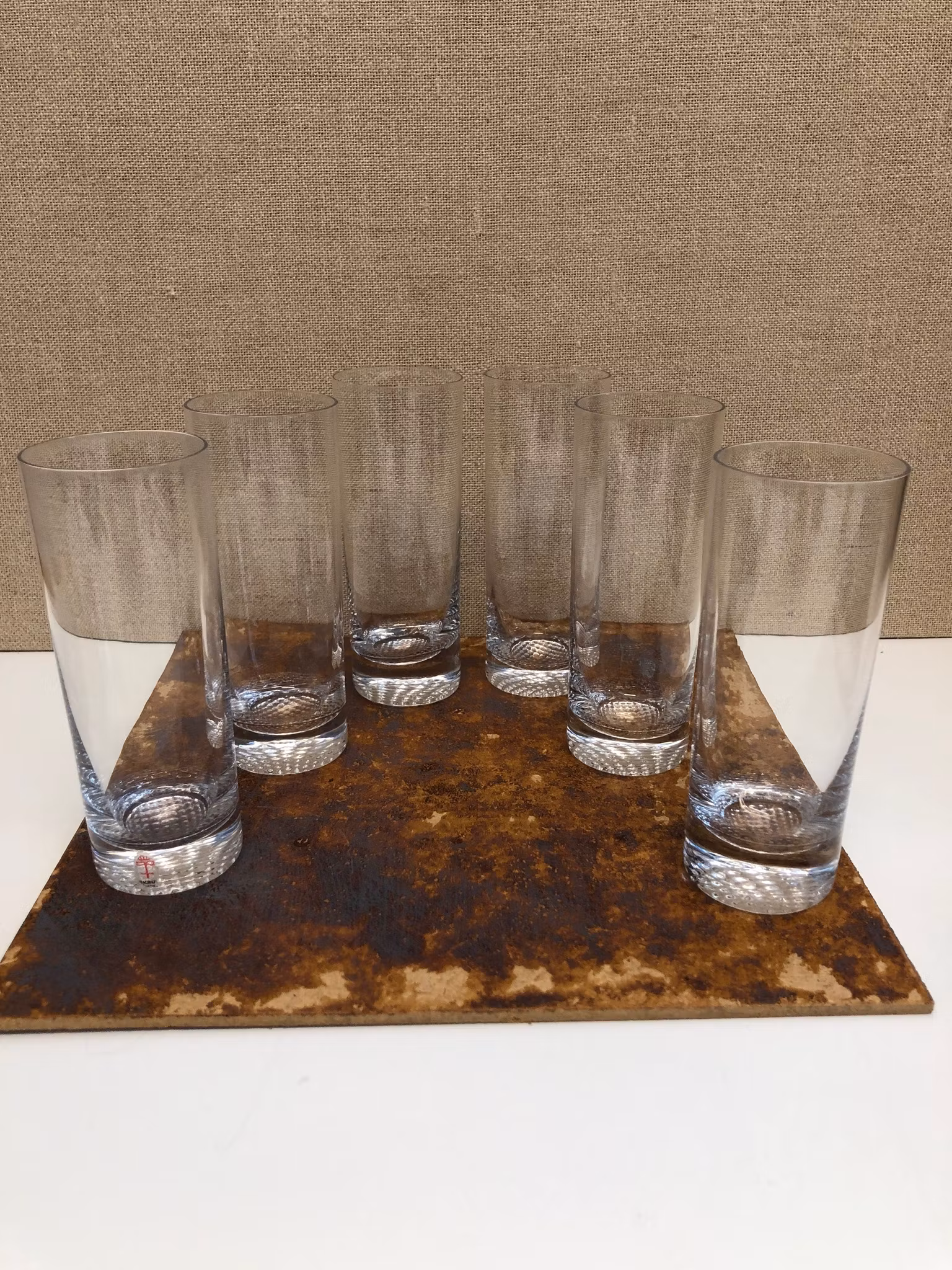 BENGT EDEFALK. Cocktailset 9 delar, glas, Skruf.
