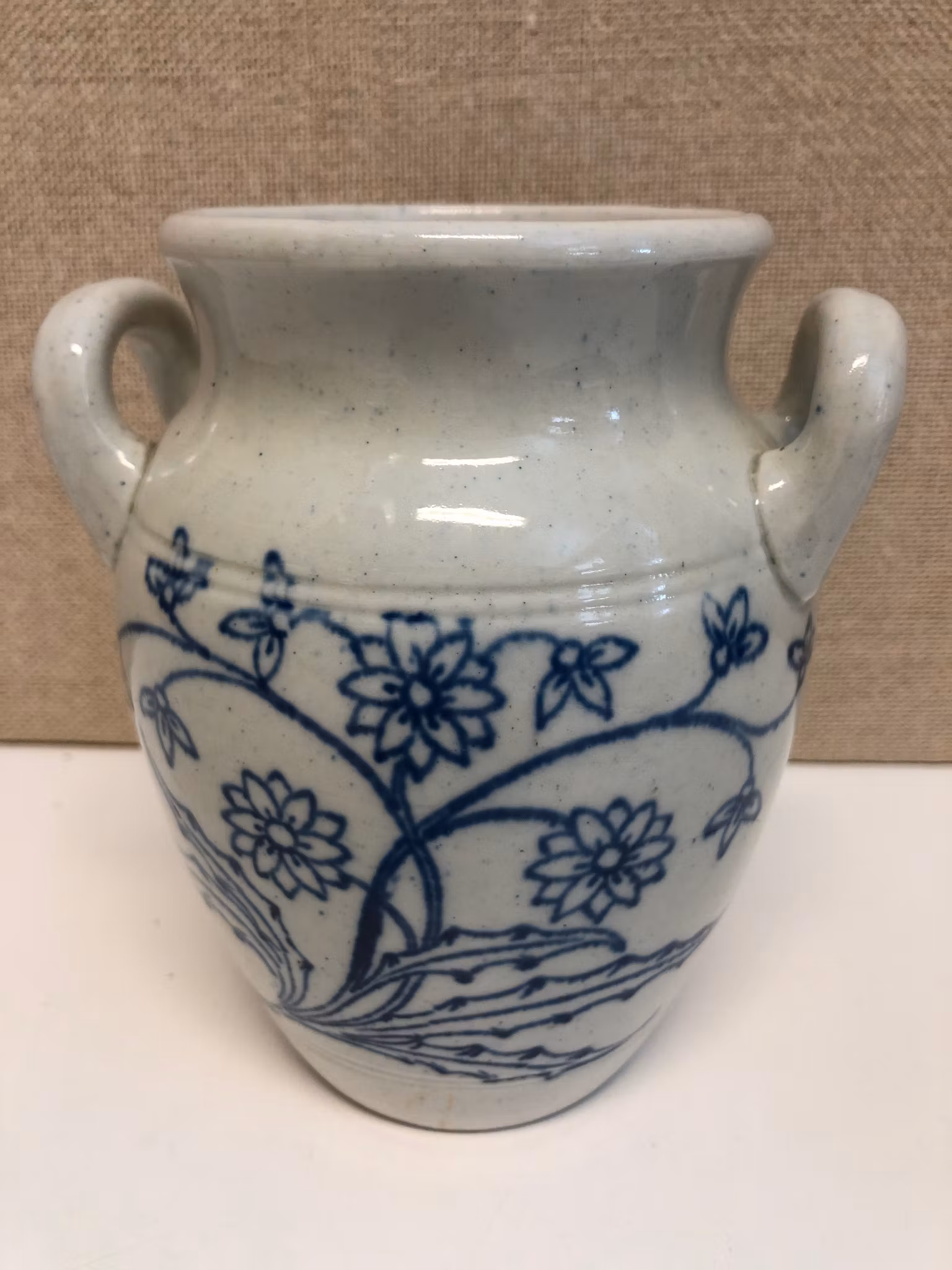KRUKA, stengods, stolek 0,  "Blå vit", Gustavsberg, 18/1900-tal.